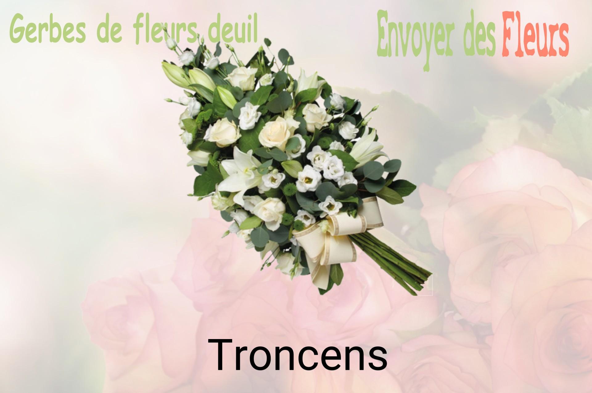 Gerbe de fleurs de deuil livrée à Troncens